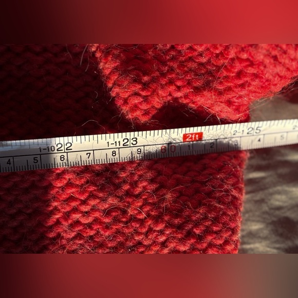 Anthropologie Lottie Red Orange Cowl Neck Sweater Size Large EUC - Picture 5 of 6